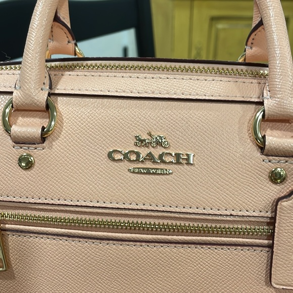 Coach Rowan Satchel Crossgrain Pink Leather with Leather Wallet LIKE NEW! - Picture 2 of 11